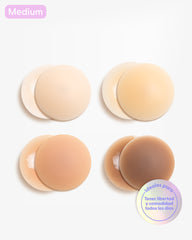 M-Bare it All Nipple Covers- Cubre Pezones Circulares de Silicona Reutilizables Medium