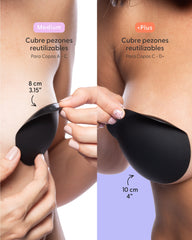 Kit Cubre pezones  Sin Adhesivo + Cubre pezón Negro | Nipskin®