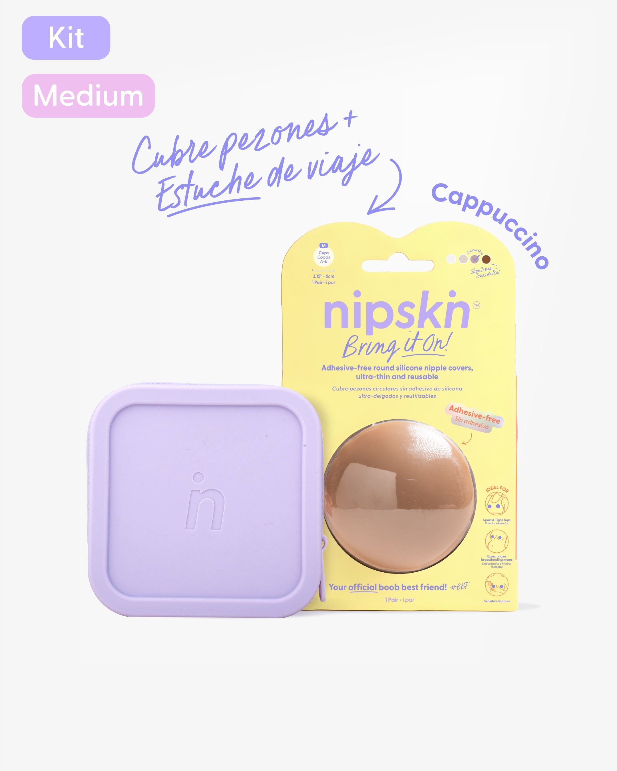 Cubre pezones  Sin Adhesivo de silicona más Estuche, Bring It On | Nipskin®