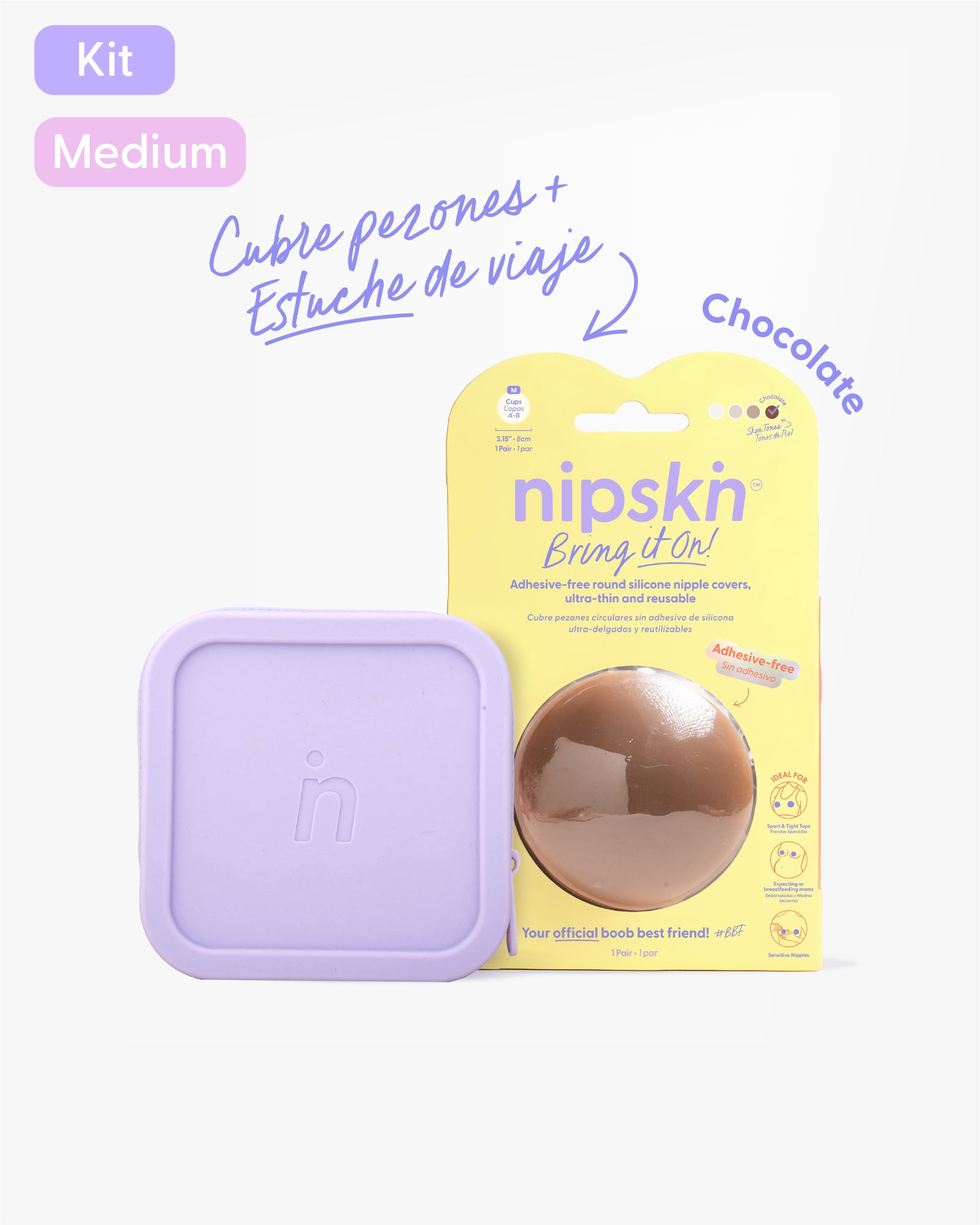 Cubre pezones  Sin Adhesivo de silicona más Estuche, Bring It On | Nipskin®