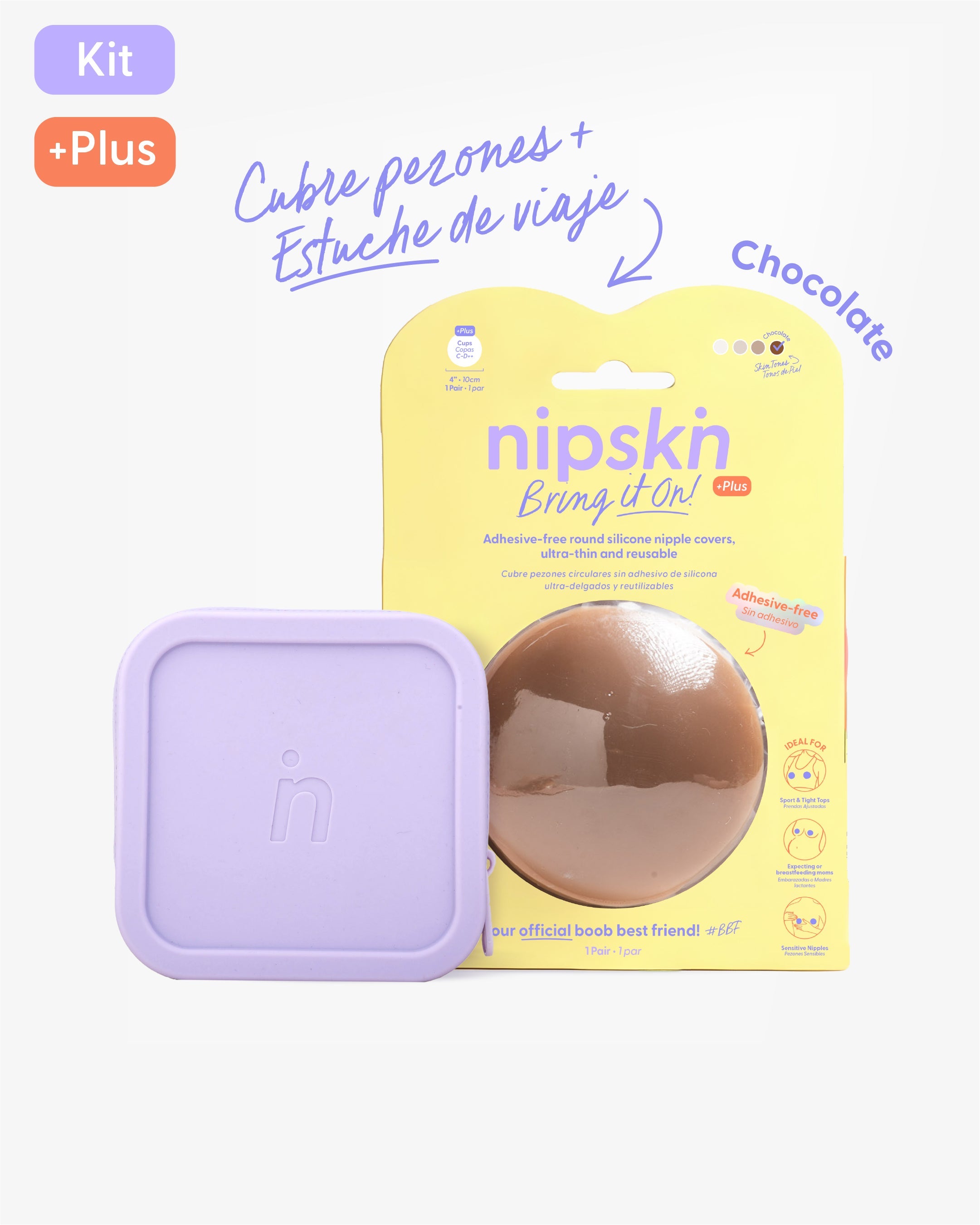 Cubre pezones  Sin Adhesivo de silicona más Estuche, Bring It On | Nipskin®
