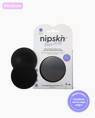 Black Edition Bare it All - Cubre Pezones Circulares de Silicona Reutilizables Medium - Nipskin CR