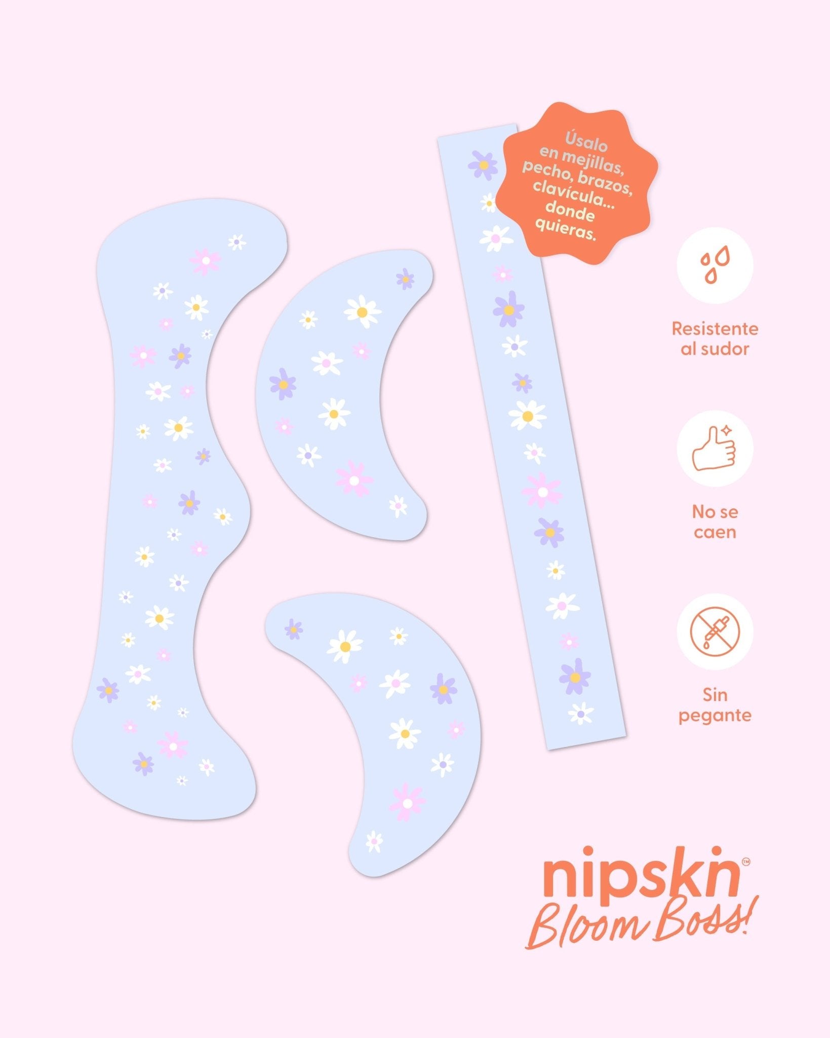 Calcomanías Florales Mate para Rostro y Cuerpo, Bloom Boss – Nipskin® - Nipskin CR