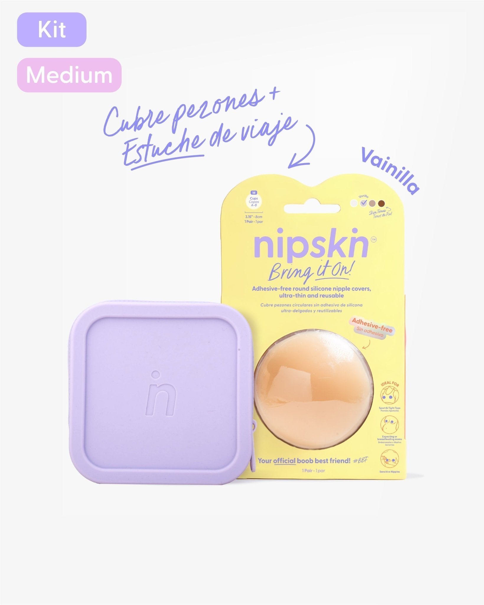 Cubre pezones Sin Adhesivo de silicona más Estuche, Bring It On | Nipskin® - Nipskin CR