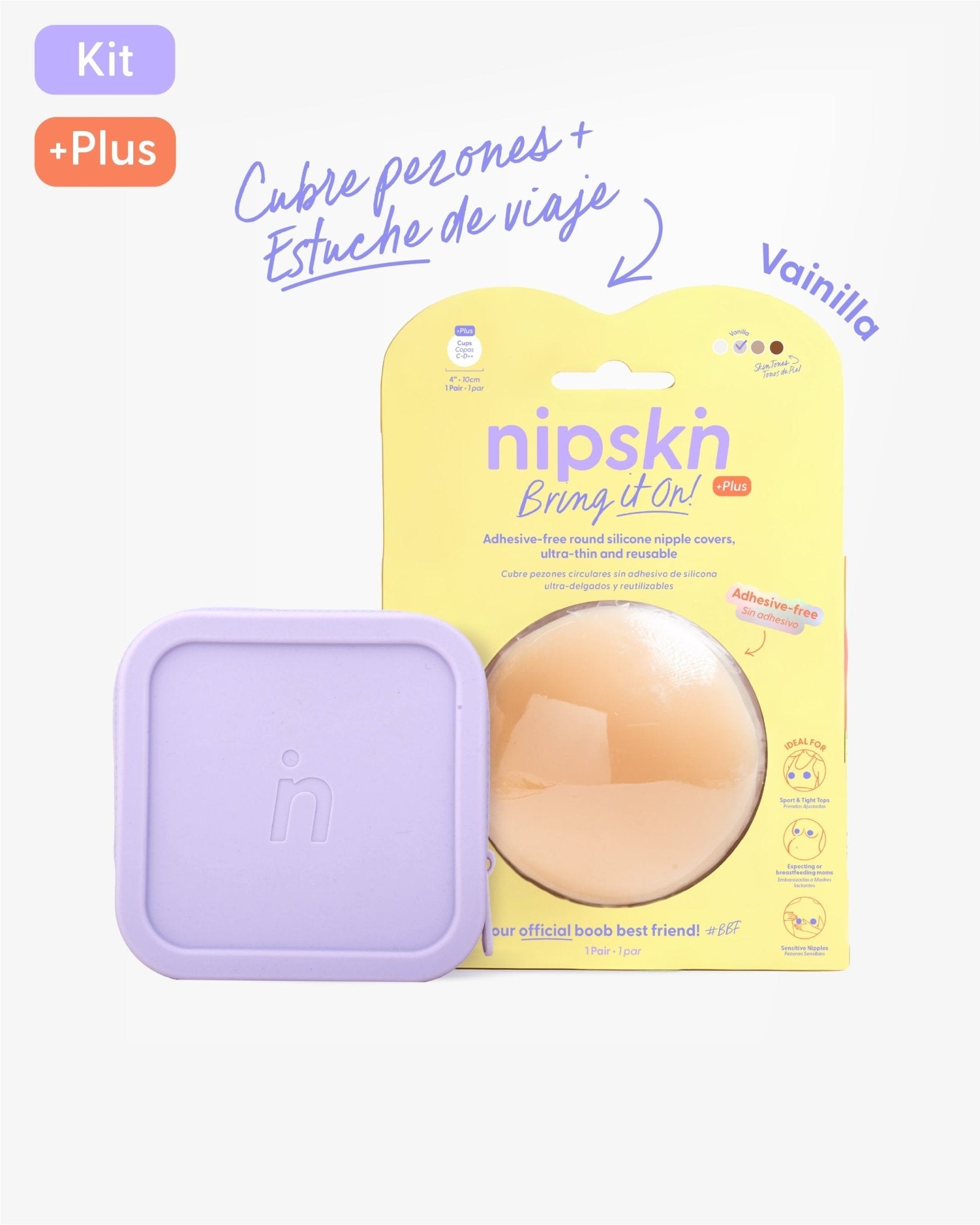 Cubre pezones Sin Adhesivo de silicona más Estuche, Bring It On | Nipskin® - Nipskin CR