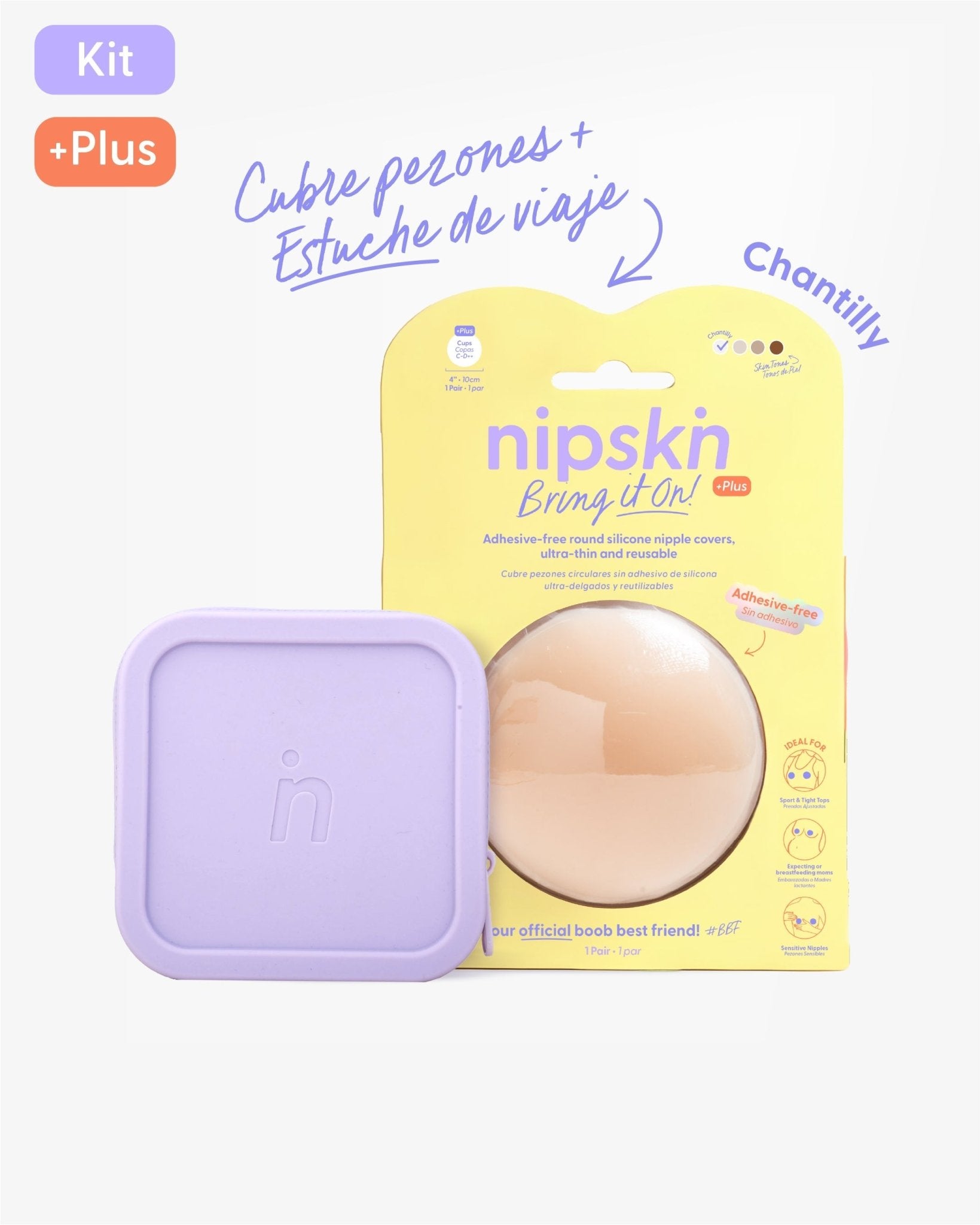 Cubre pezones Sin Adhesivo de silicona más Estuche, Bring It On | Nipskin® - Nipskin CR