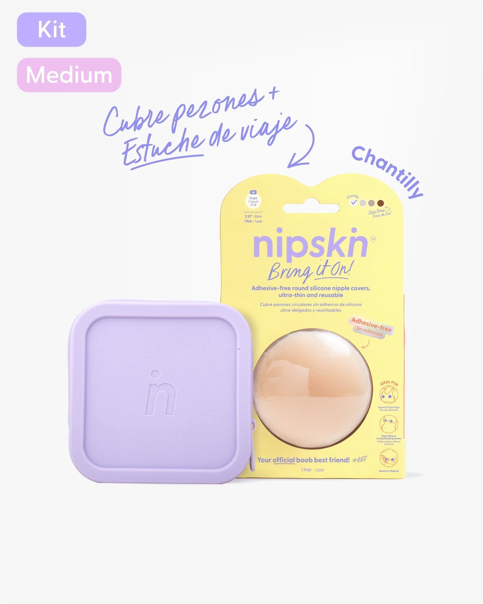 Cubre pezones Sin Adhesivo de silicona más Estuche, Bring It On | Nipskin® - Nipskin CR