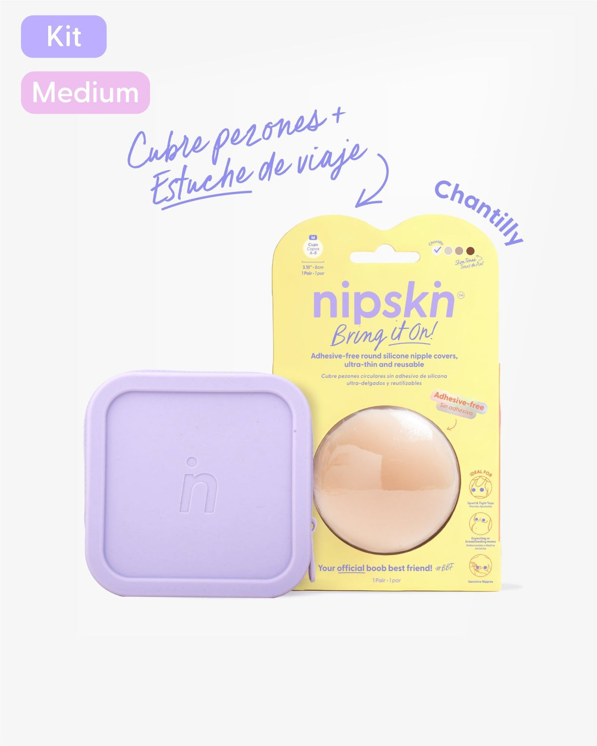 Cubre pezones Sin Adhesivo de silicona más Estuche, Bring It On | Nipskin® - Nipskin CR