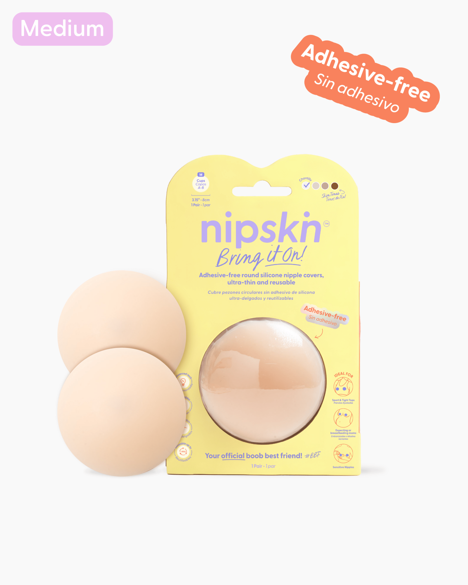 Cubre pezones Sin Adhesivo Reutilizables, Bring It On | Nipskin® - Nipskin CR