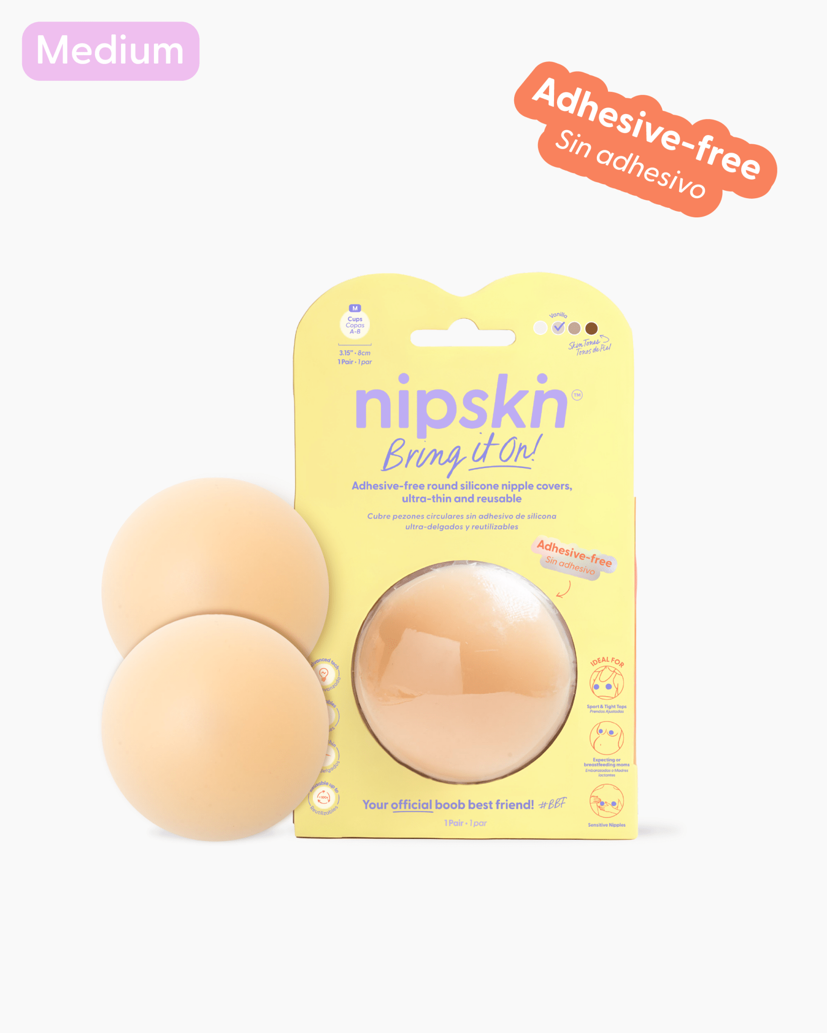 Cubre pezones Sin Adhesivo Reutilizables, Bring It On | Nipskin® - Nipskin CR