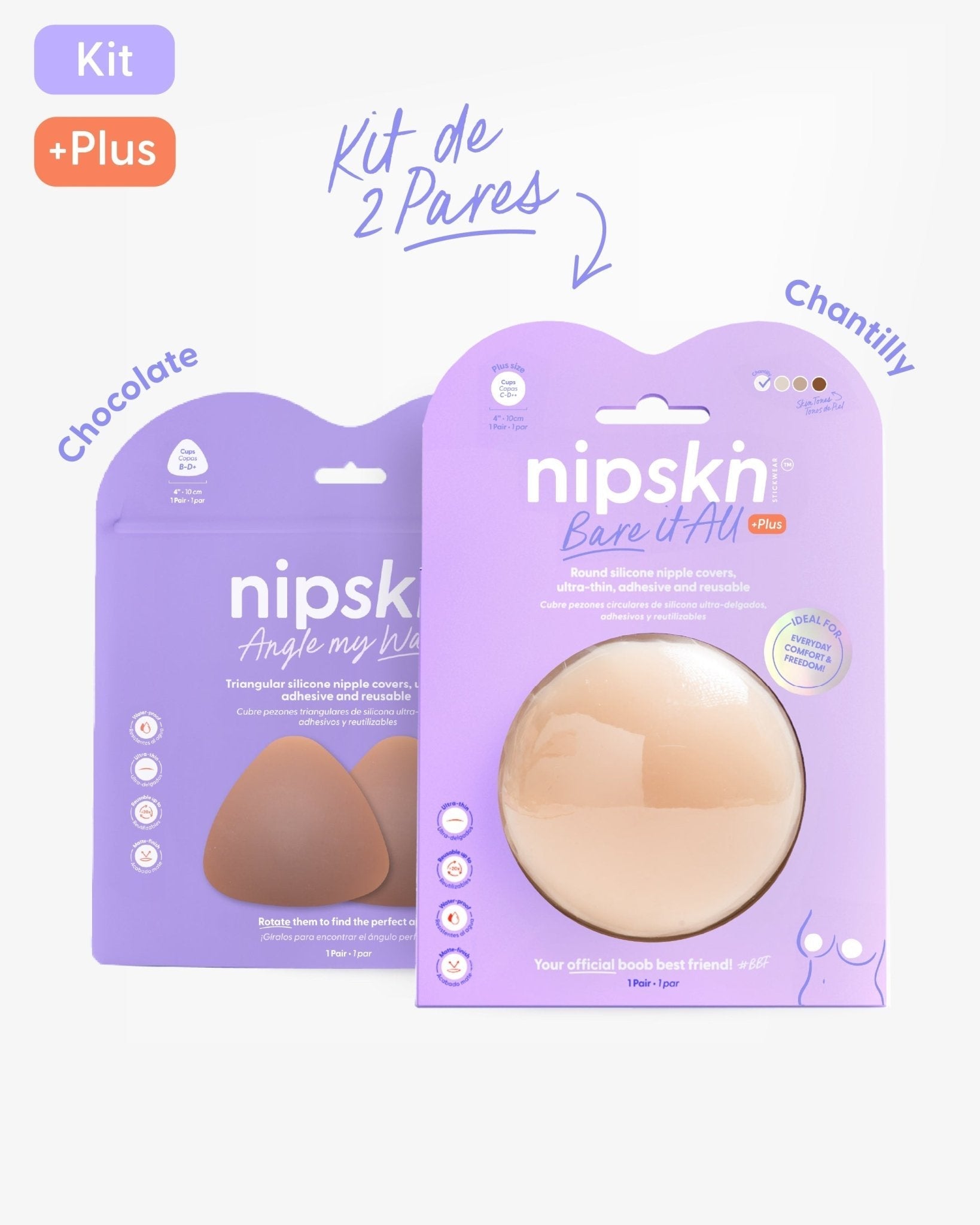Kit Básico x2 Cubre Pezones Adhesivos Nipskin® - Nipskin CR