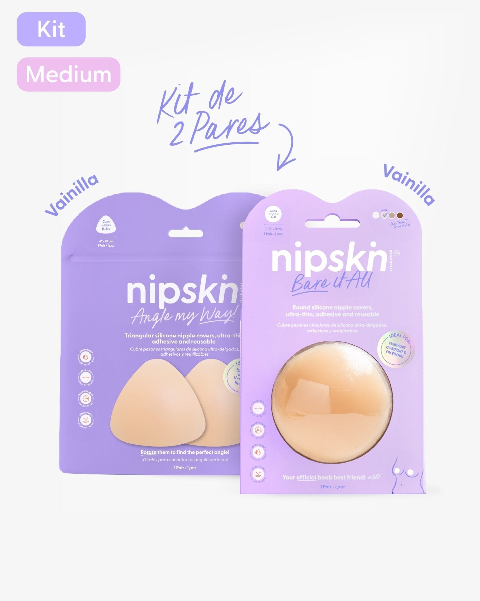 Kit Básico x2 Cubre Pezones Adhesivos Nipskin® - Nipskin CR