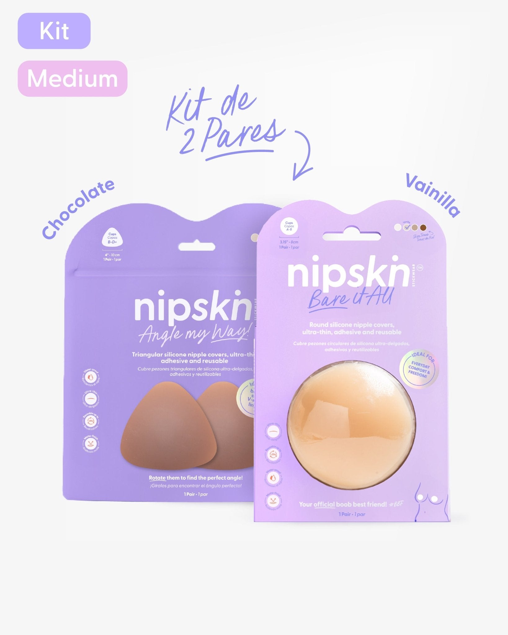 Kit Básico x2 Cubre Pezones Adhesivos Nipskin® - Nipskin CR