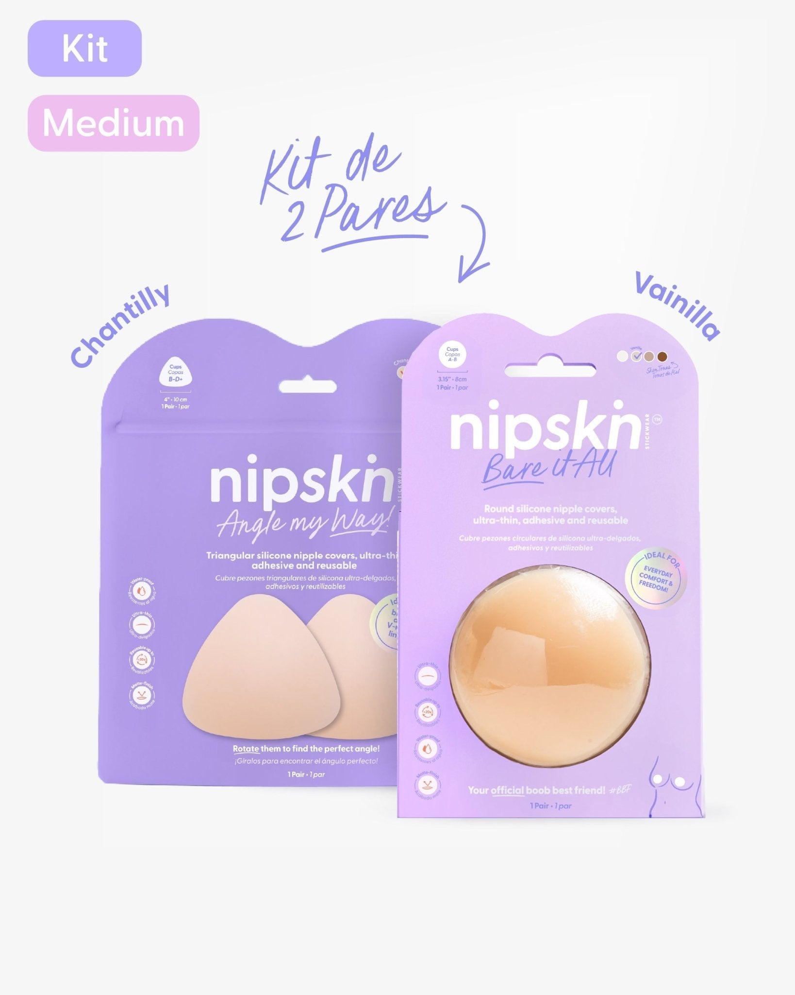 Kit Básico x2 Cubre Pezones Adhesivos Nipskin® - Nipskin CR