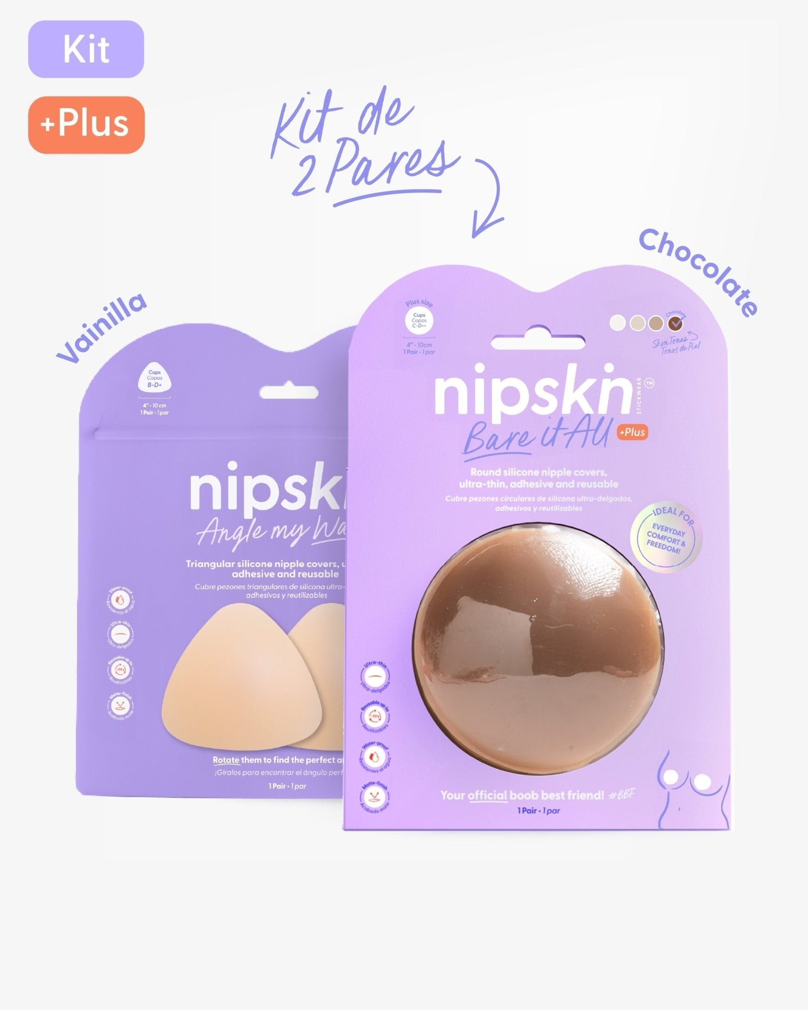 Kit Básico x2 Cubre Pezones Adhesivos Nipskin® - Nipskin CR
