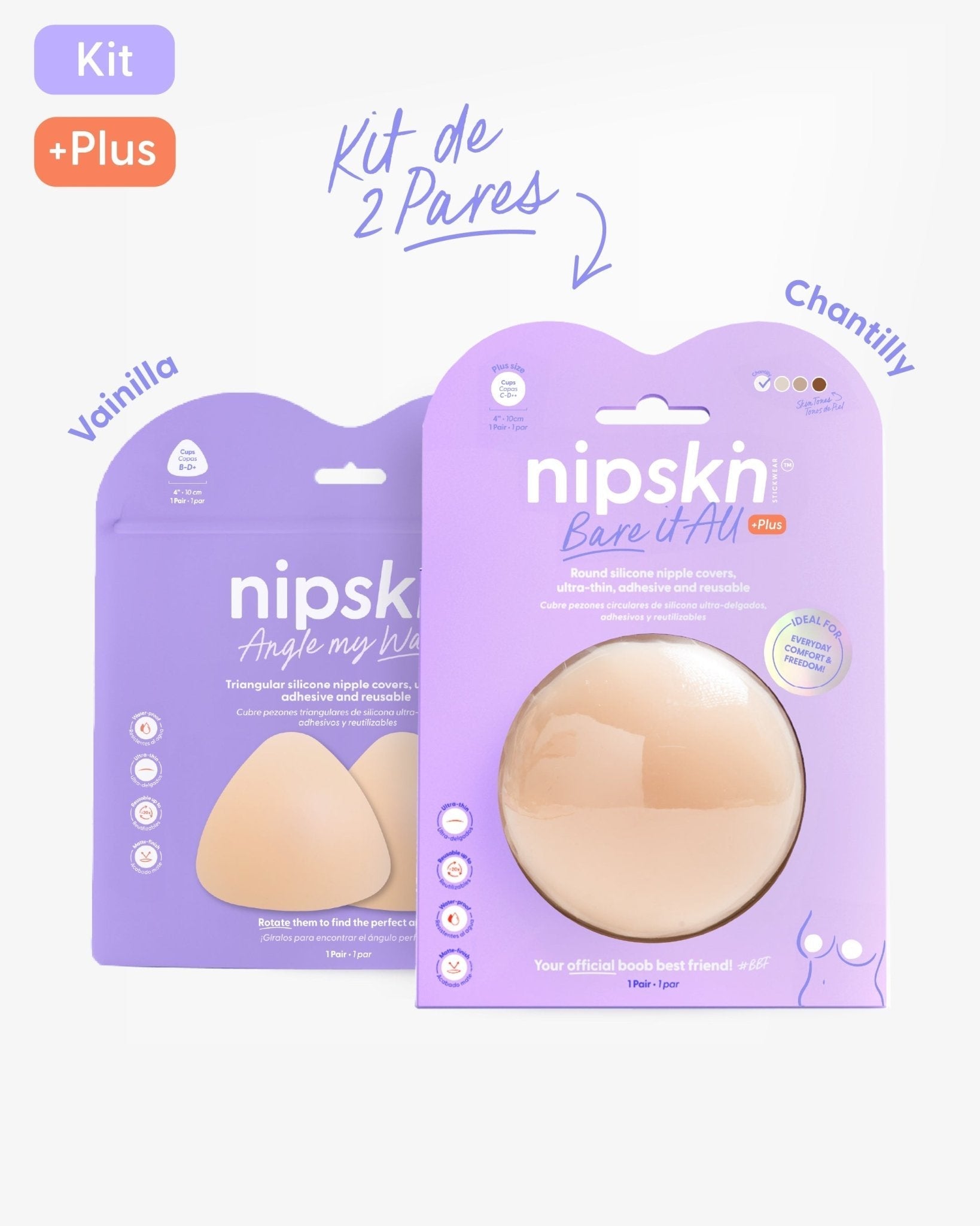 Kit Básico x2 Cubre Pezones Adhesivos Nipskin® - Nipskin CR