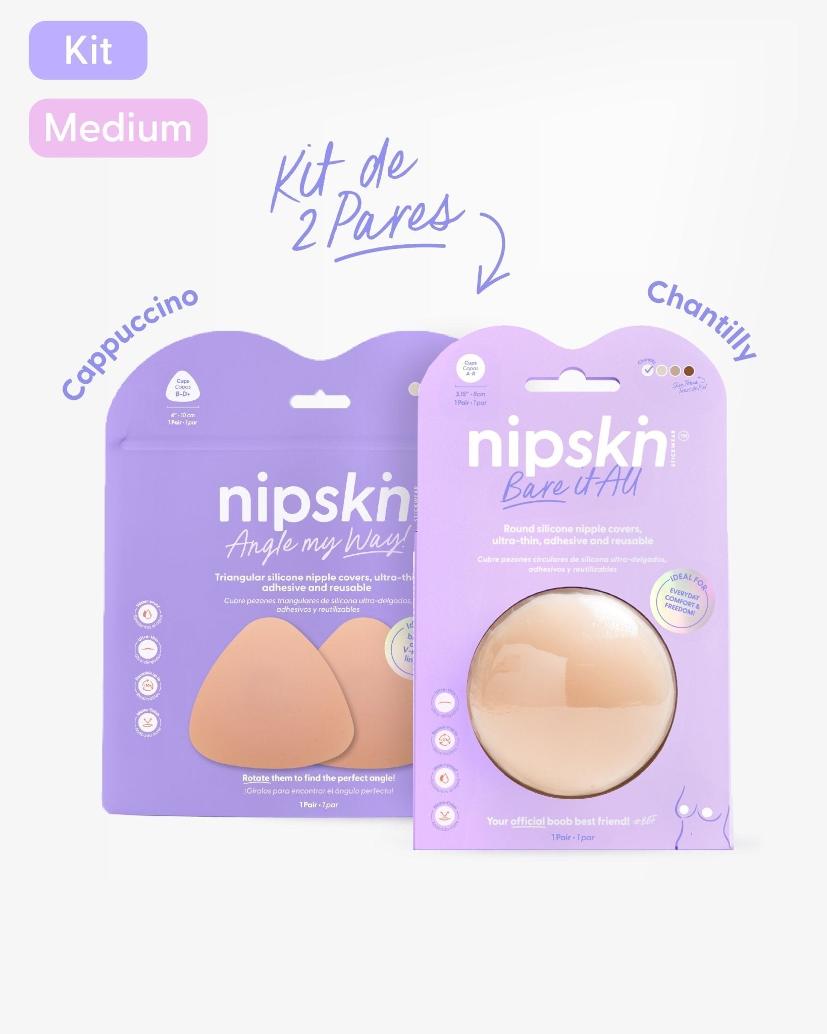 Kit Básico x2 Cubre Pezones Adhesivos Nipskin® - Nipskin CR