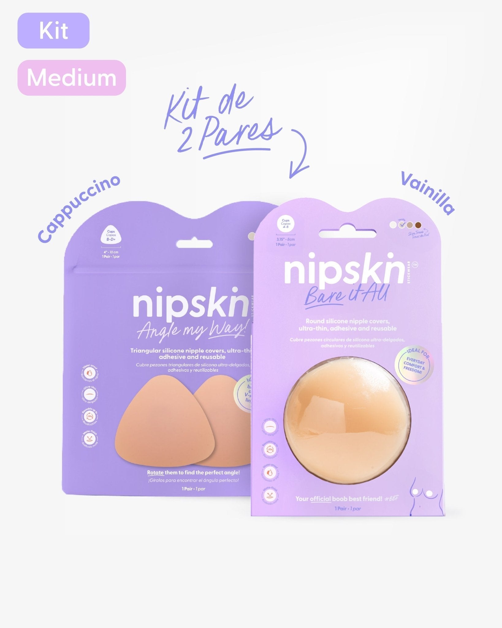 Kit Básico x2 Cubre Pezones Adhesivos Nipskin® - Nipskin CR