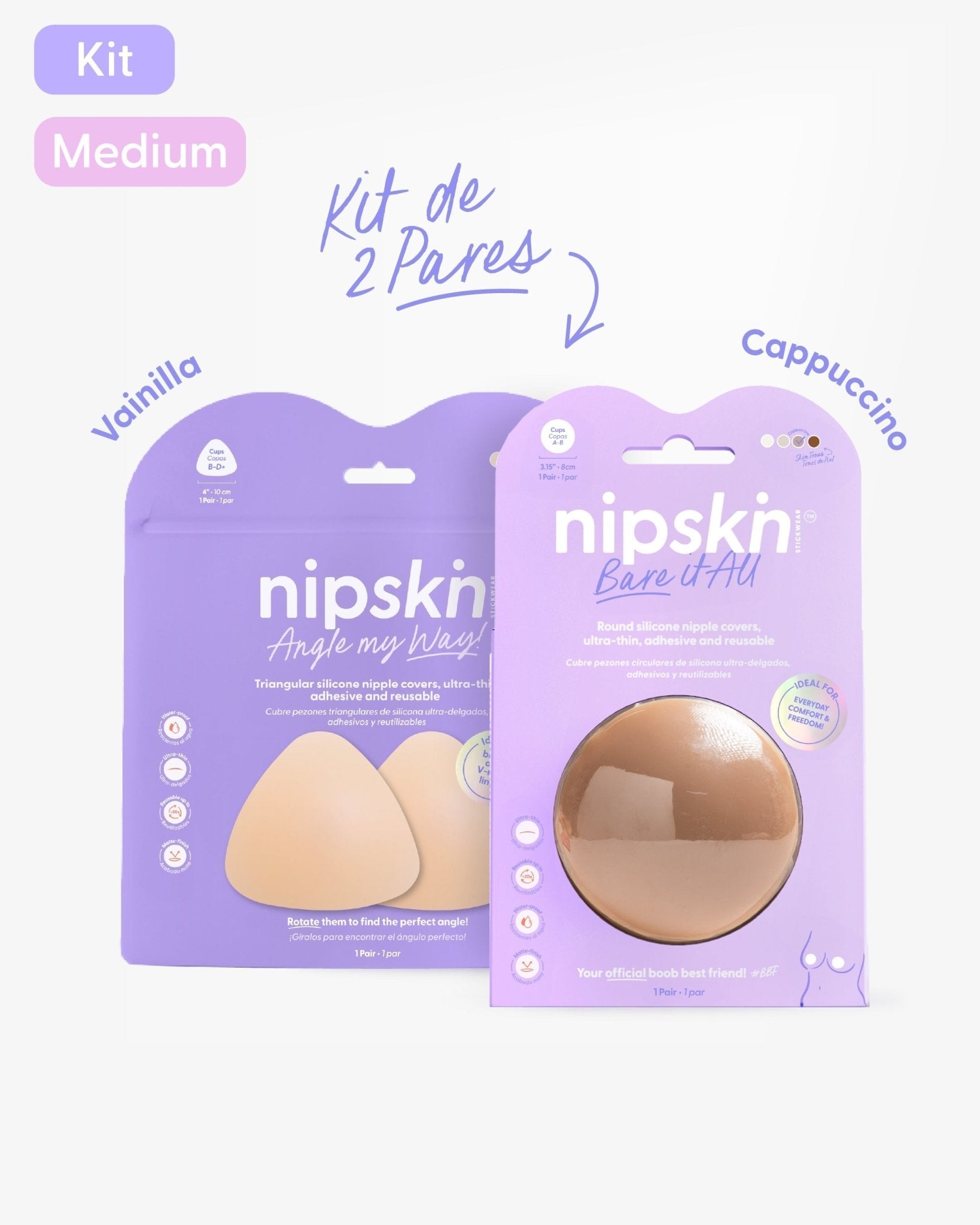 Kit Básico x2 Cubre Pezones Adhesivos Nipskin® - Nipskin CR