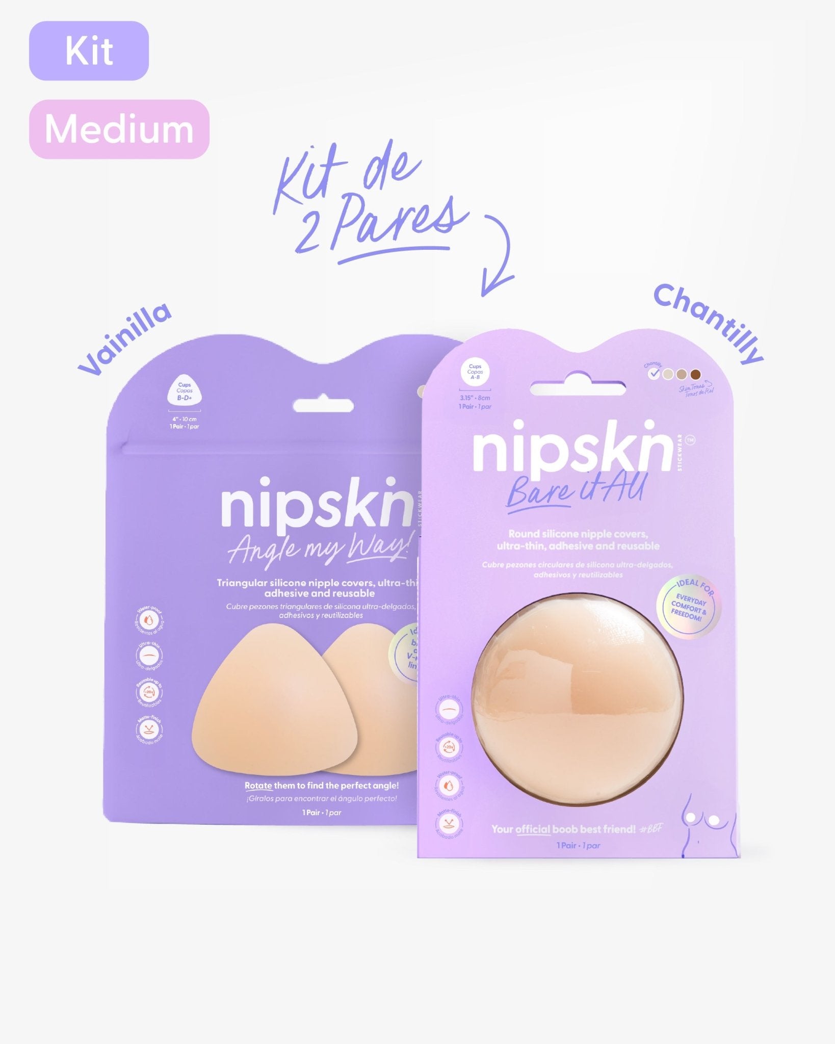 Kit Básico x2 Cubre Pezones Adhesivos Nipskin® - Nipskin CR