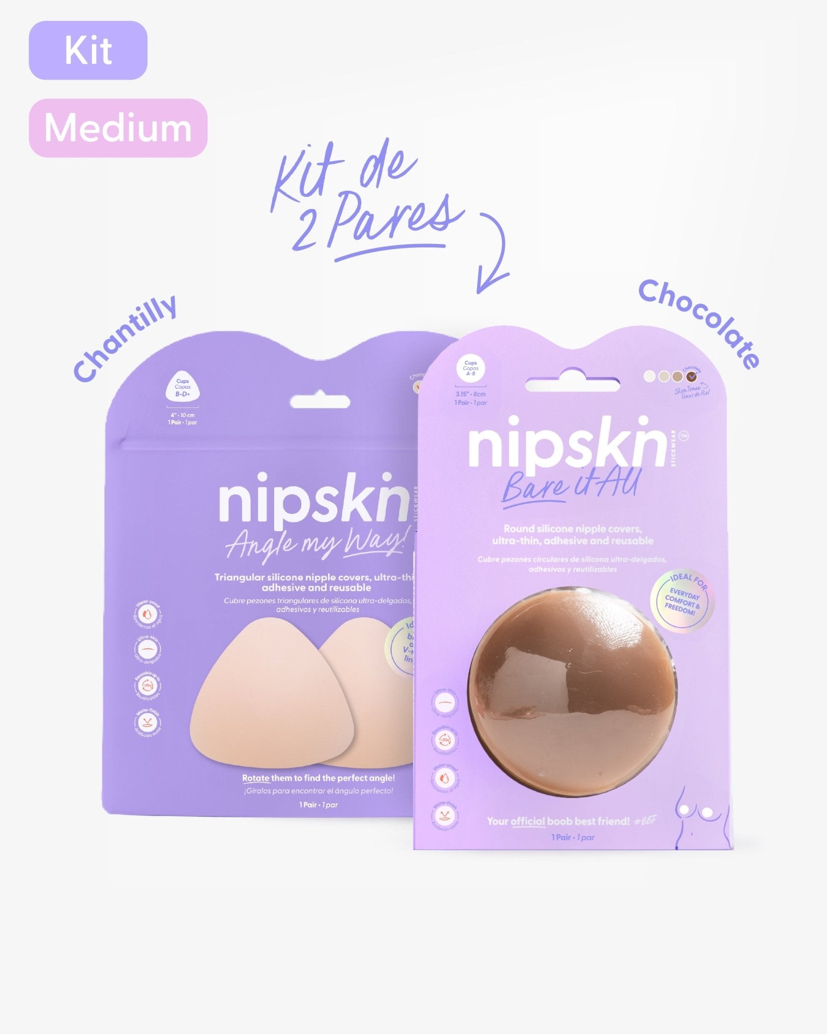 Kit Básico x2 Cubre Pezones Adhesivos Nipskin® - Nipskin CR