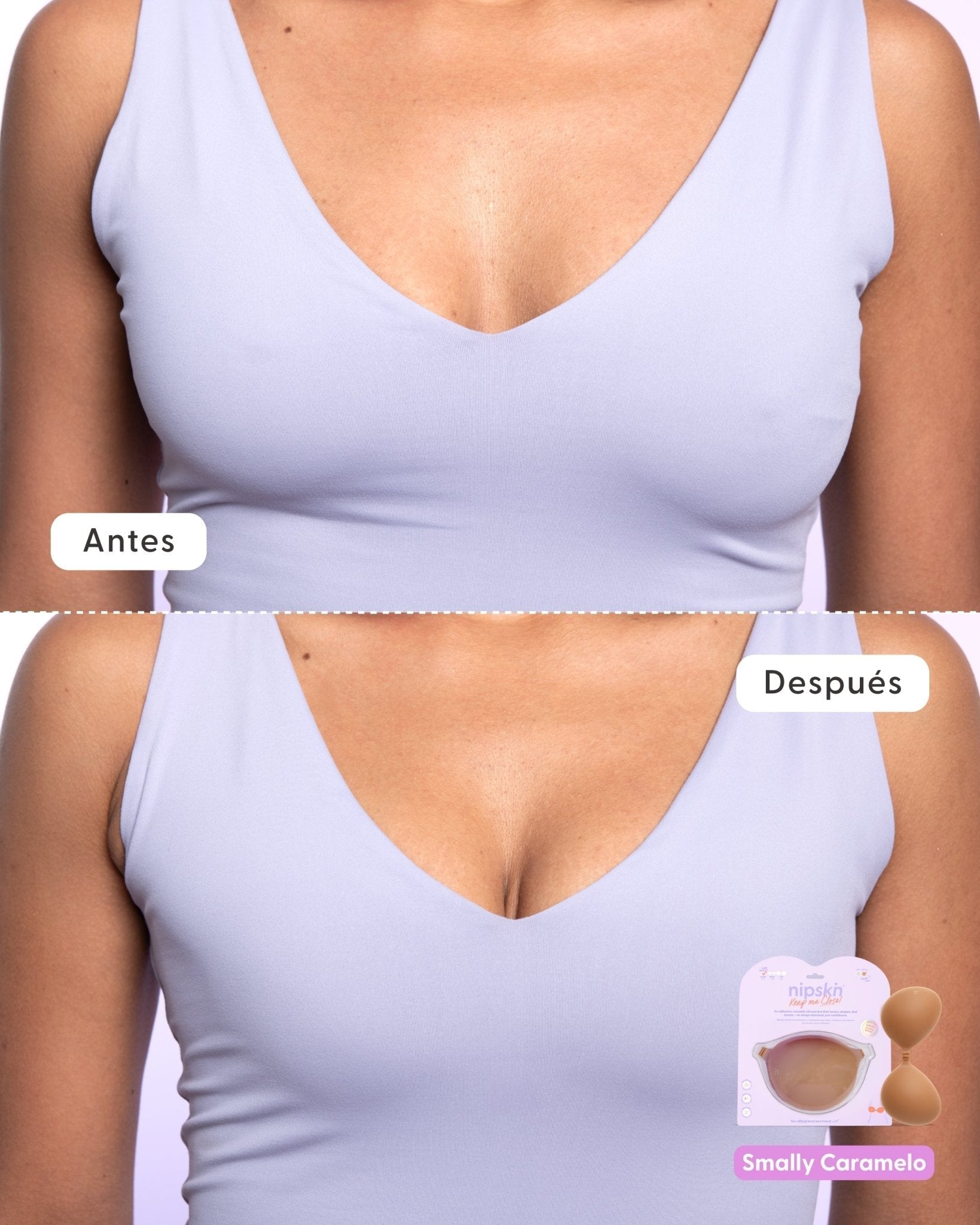 Kit Brasier Adhesivo + Copas Adhesivas en Silicona Para Levantar busto (Talla M) - Nipskin® - Nipskin CR