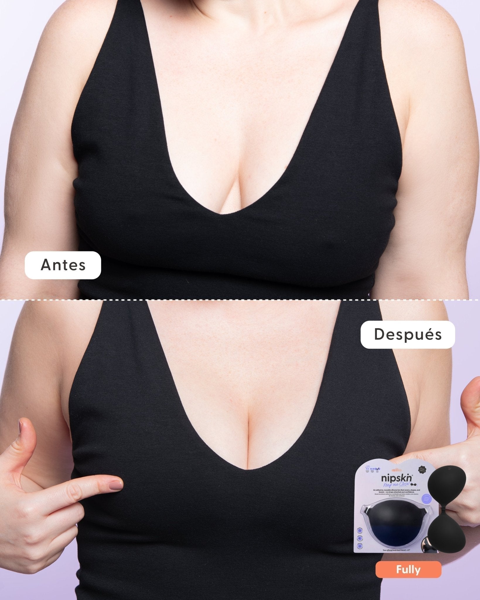 Kit Brasier Adhesivo + Copas Adhesivas en Silicona Para Levantar busto (Talla M) - Nipskin® - Nipskin CR