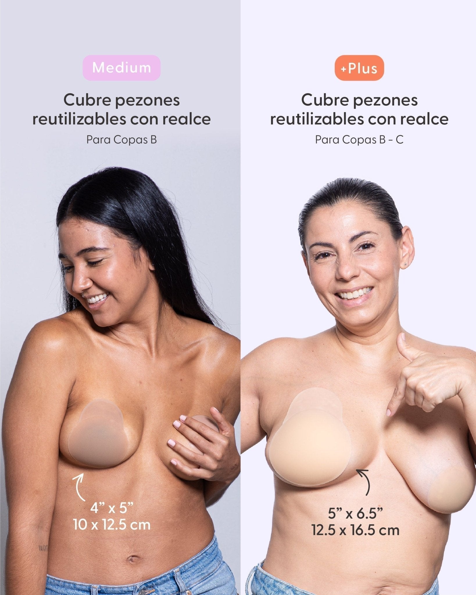 Kit Brasier Adhesivo + Copas Adhesivas en Silicona Para Levantar busto (Talla M) - Nipskin® - Nipskin CR