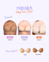 Kit Brasier Adhesivo de Silicona, Keep Me Close + Cinta Doble Faz - Nipskin® - Nipskin CR