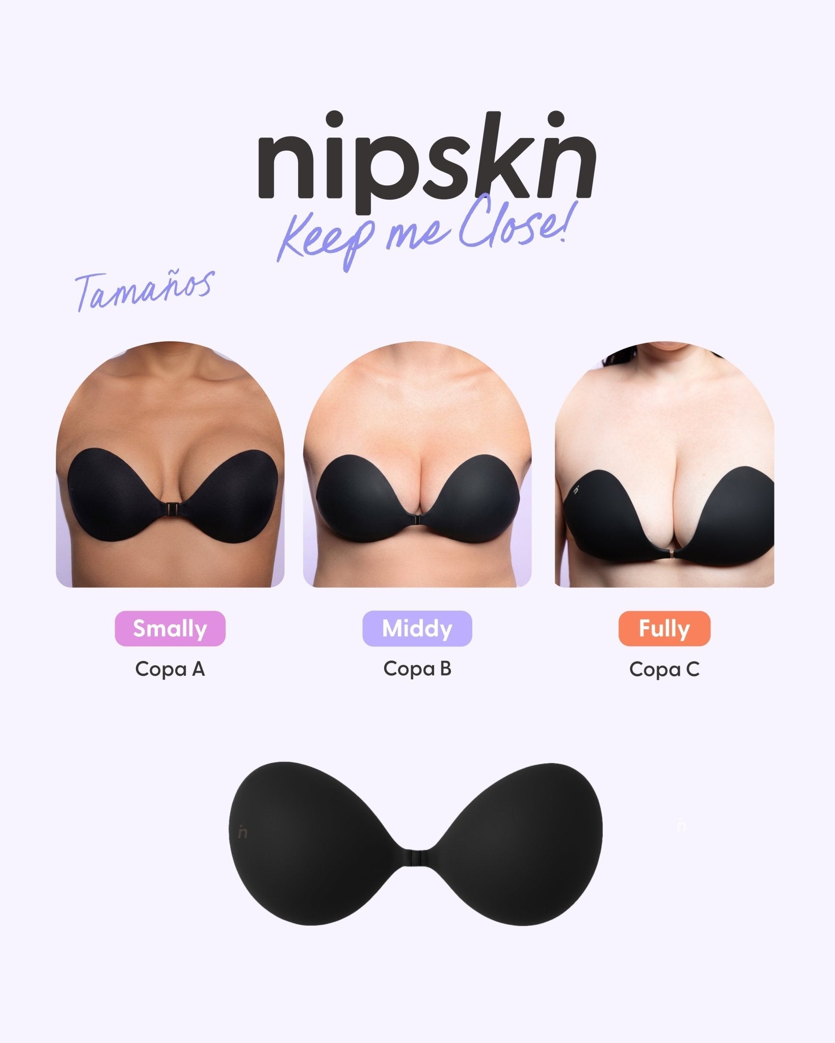 Kit Brasier Adhesivo Negro+ Cubre Pezón de Silicona Negro - Nipskin® - Nipskin CR