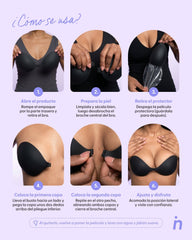Kit Brasier Adhesivo Negro+ Cubre Pezón de Silicona Negro - Nipskin® - Nipskin CR