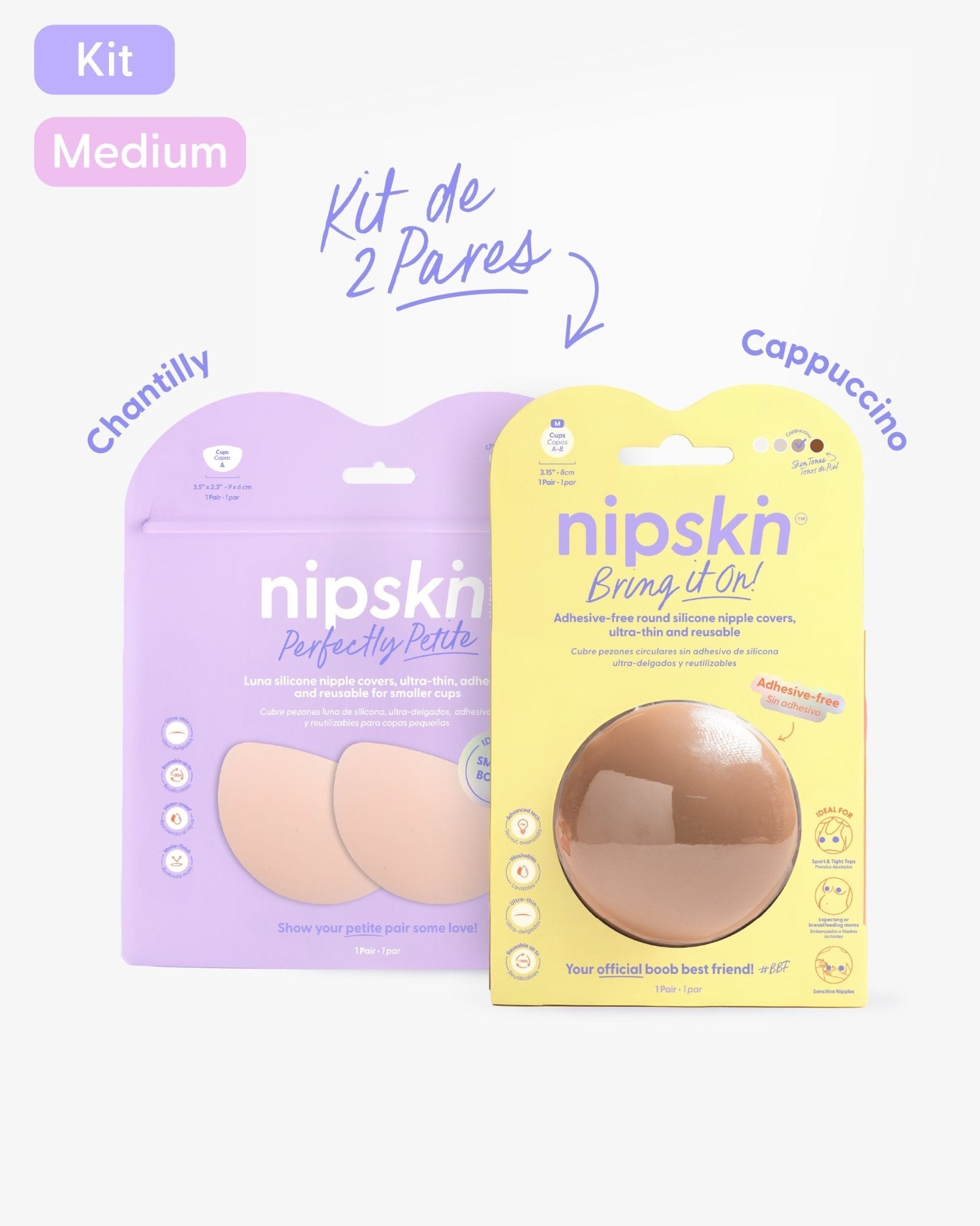 Kit Cubre pezones Sin Adhesivo + Cubre pezones Senos Pequeños | Nipskin® - Nipskin CR