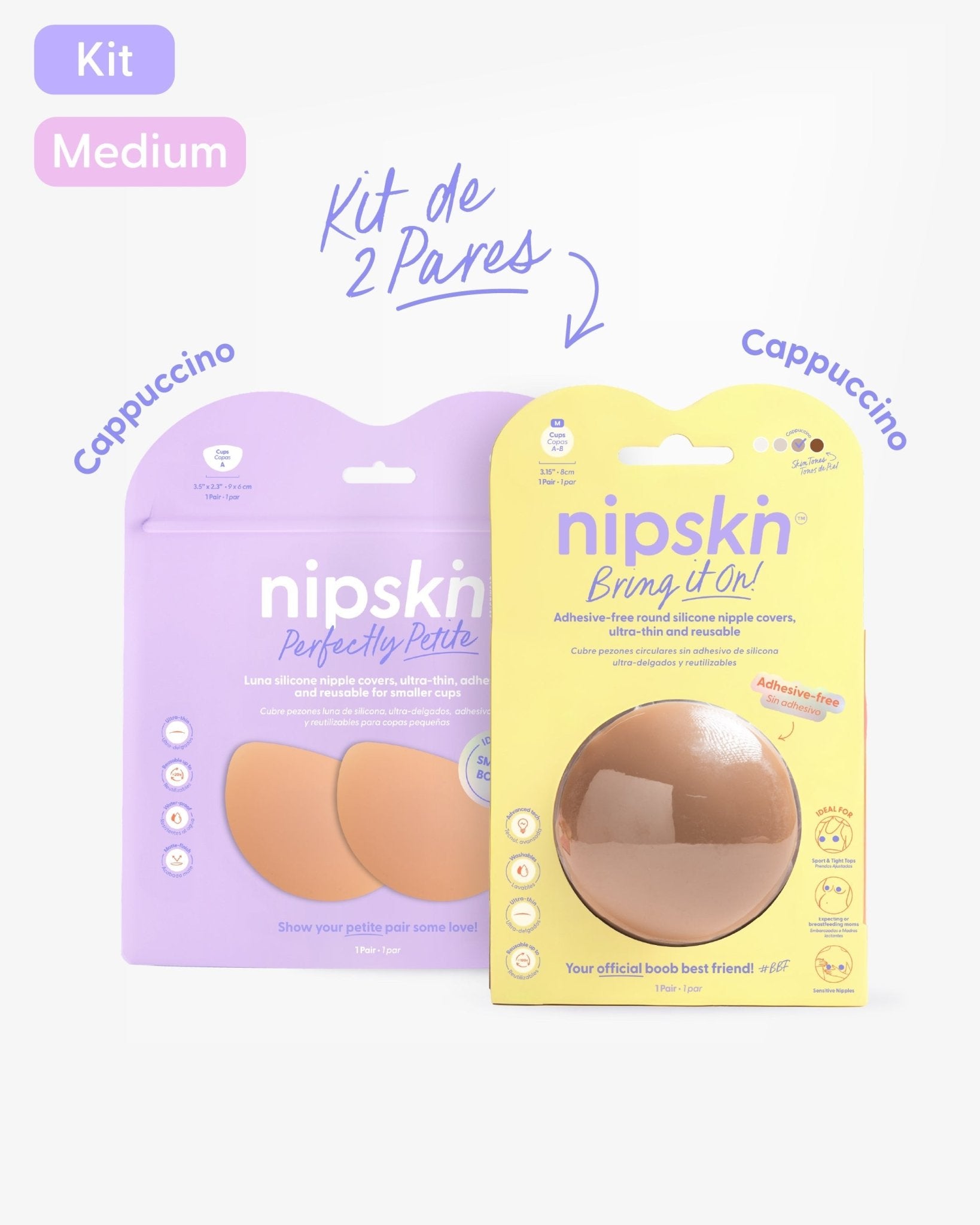 Kit Cubre pezones Sin Adhesivo + Cubre pezones Senos Pequeños | Nipskin® - Nipskin CR