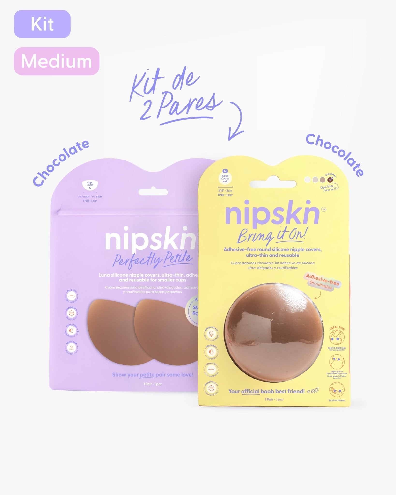 Kit Cubre pezones Sin Adhesivo + Cubre pezones Senos Pequeños | Nipskin® - Nipskin CR