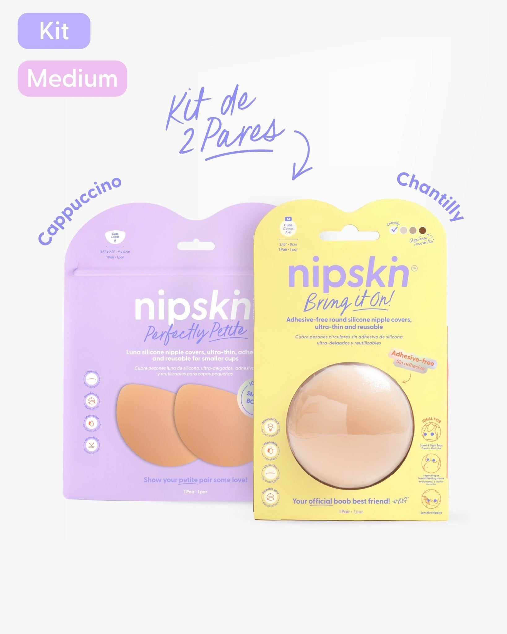 Kit Cubre pezones Sin Adhesivo + Cubre pezones Senos Pequeños | Nipskin® - Nipskin CR