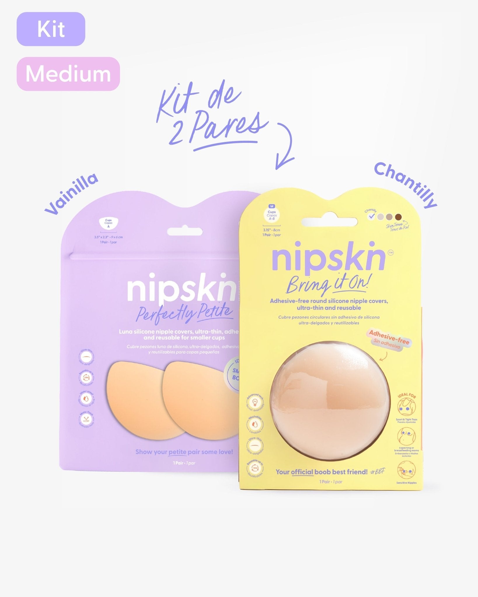 Kit Cubre pezones Sin Adhesivo + Cubre pezones Senos Pequeños | Nipskin® - Nipskin CR