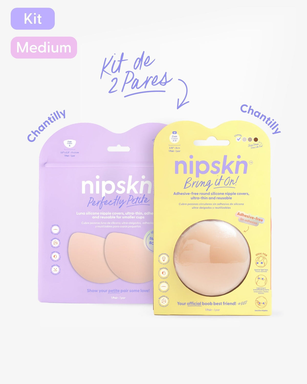 Kit Cubre pezones Sin Adhesivo + Cubre pezones Senos Pequeños | Nipskin® - Nipskin CR