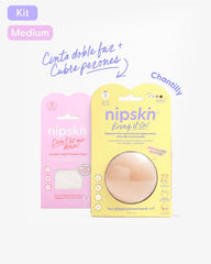 Kit Cubre pezones Sin Adhesivo más Cinta Doble Faz, Bring It On | Nipskin® - Nipskin CR