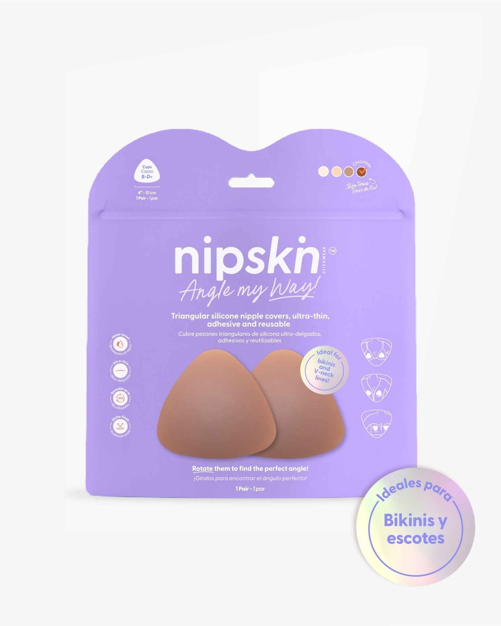 Kit Escotes Perfectos - Cubre Pezones de Silicona y Cinta Doble Faz Nipskin® - Nipskin CR