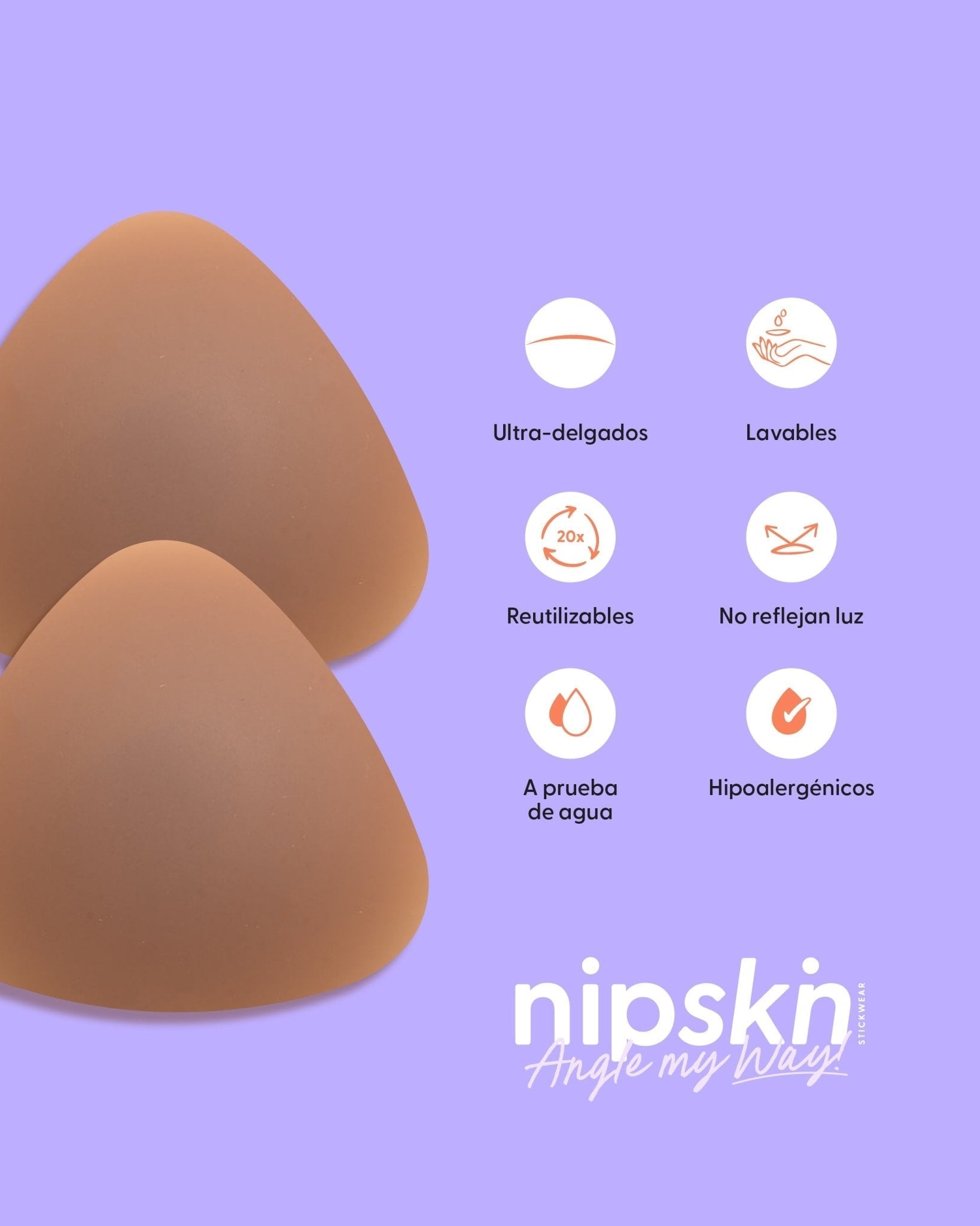 Kit Escotes Perfectos - Cubre Pezones de Silicona y Cinta Doble Faz Nipskin® - Nipskin CR