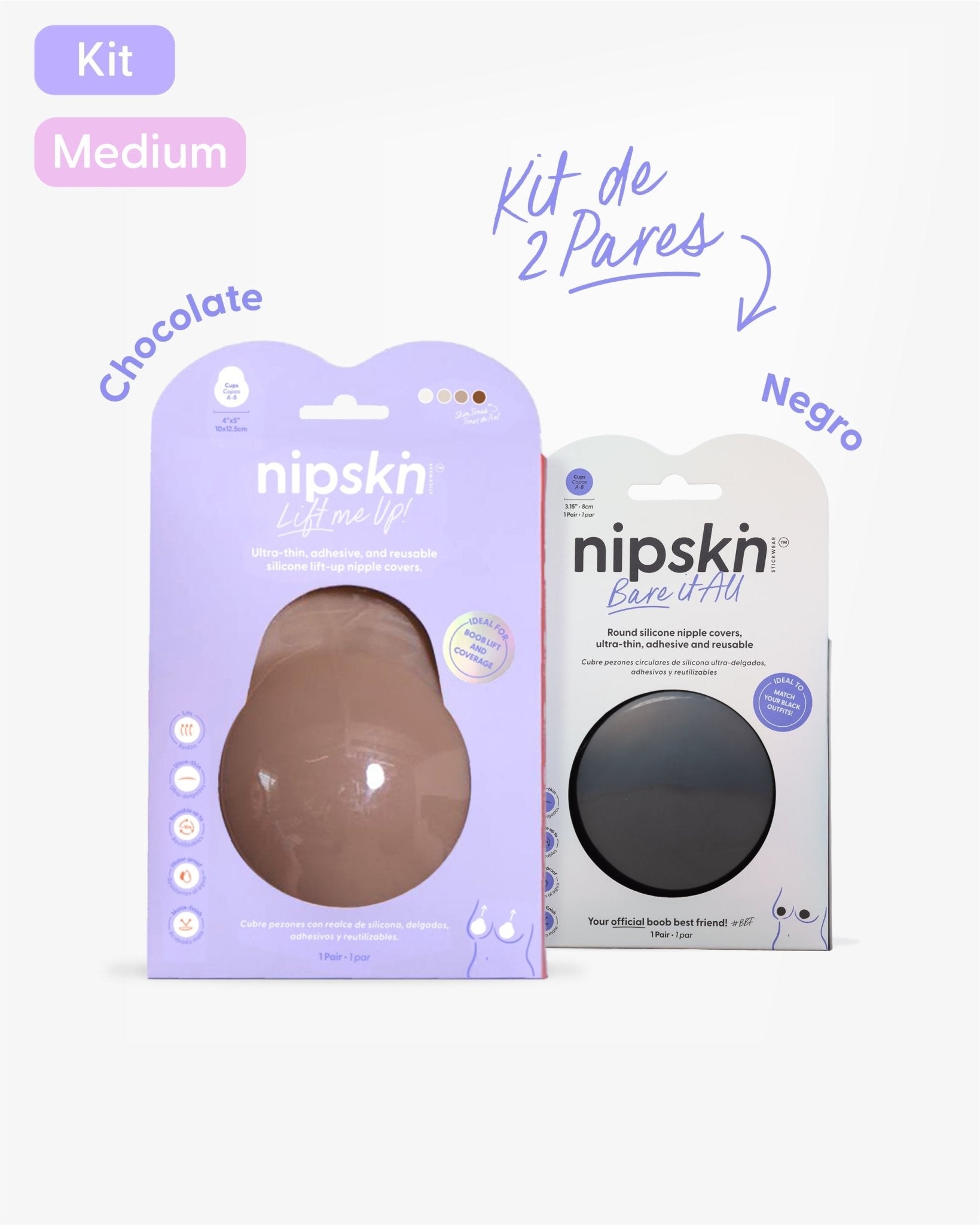 KIT Keep it Undercovered - Lift Me Up + Bare it All Black - Nipskin CR