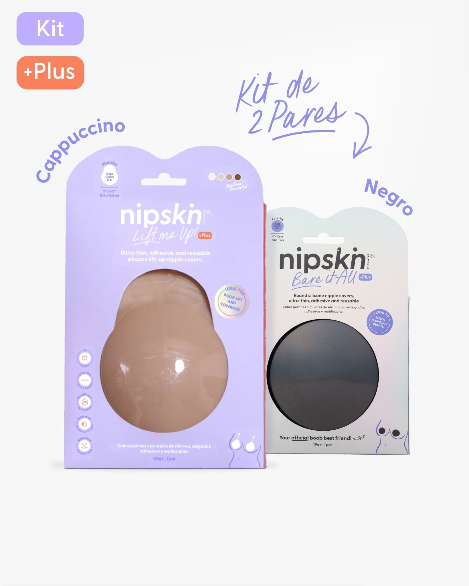 KIT Keep it Undercovered - Lift Me Up + Bare it All Black - Nipskin CR