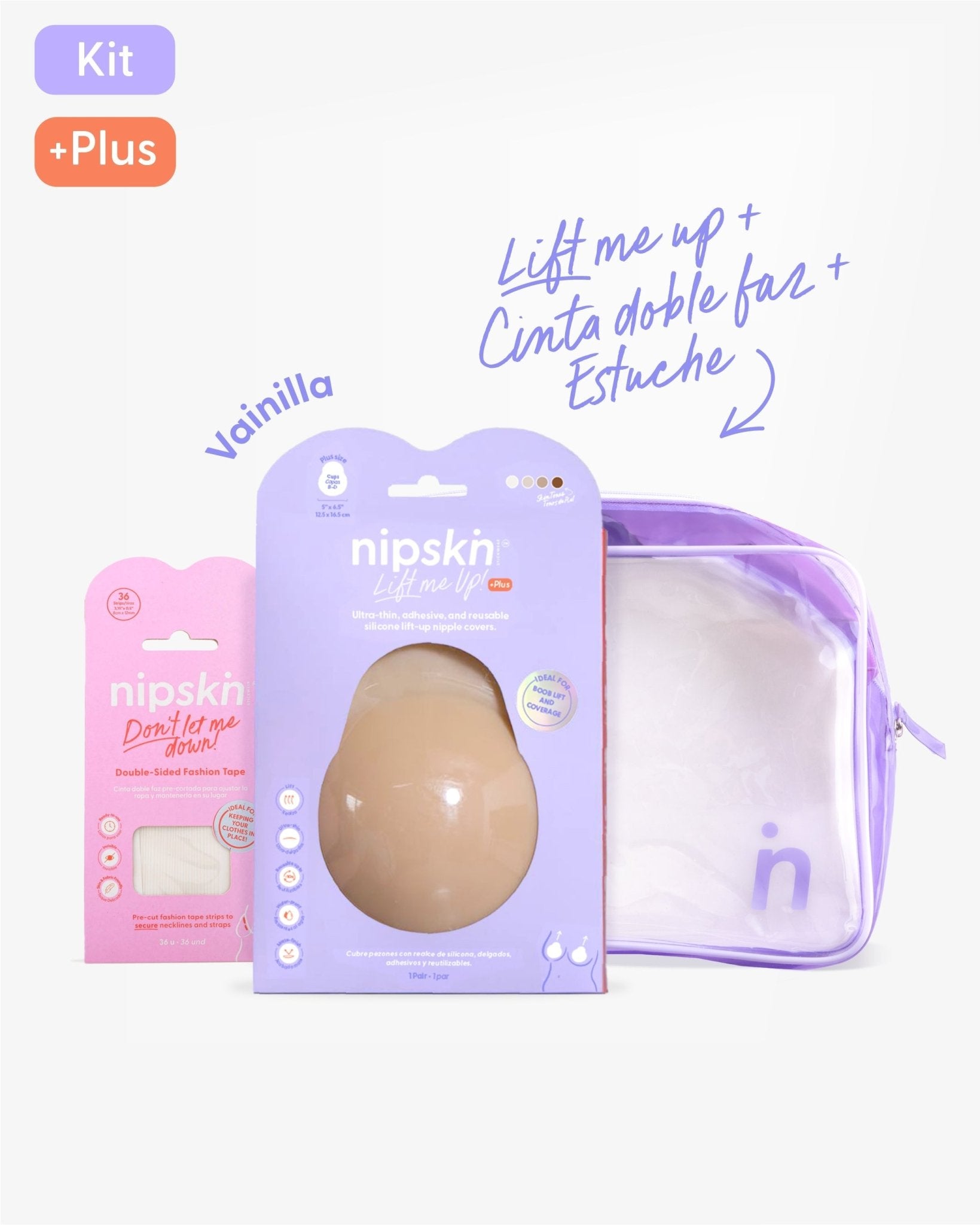 KIT Liftoff Essentials - Lift Me Up + Pouch + Fashion Tape - Nipskin CR