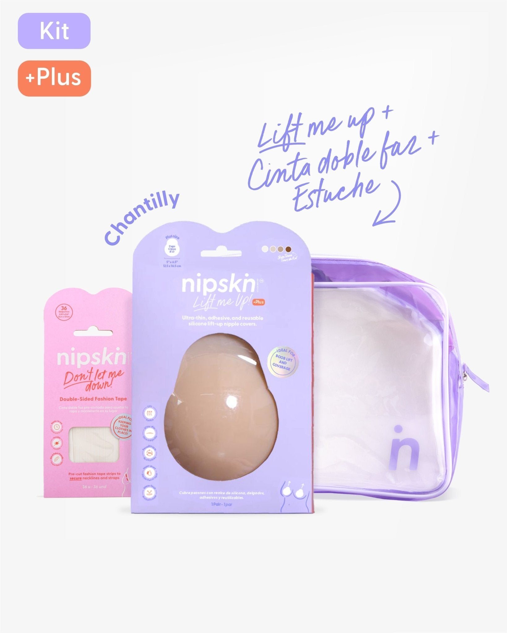 KIT Liftoff Essentials - Lift Me Up + Pouch + Fashion Tape - Nipskin CR