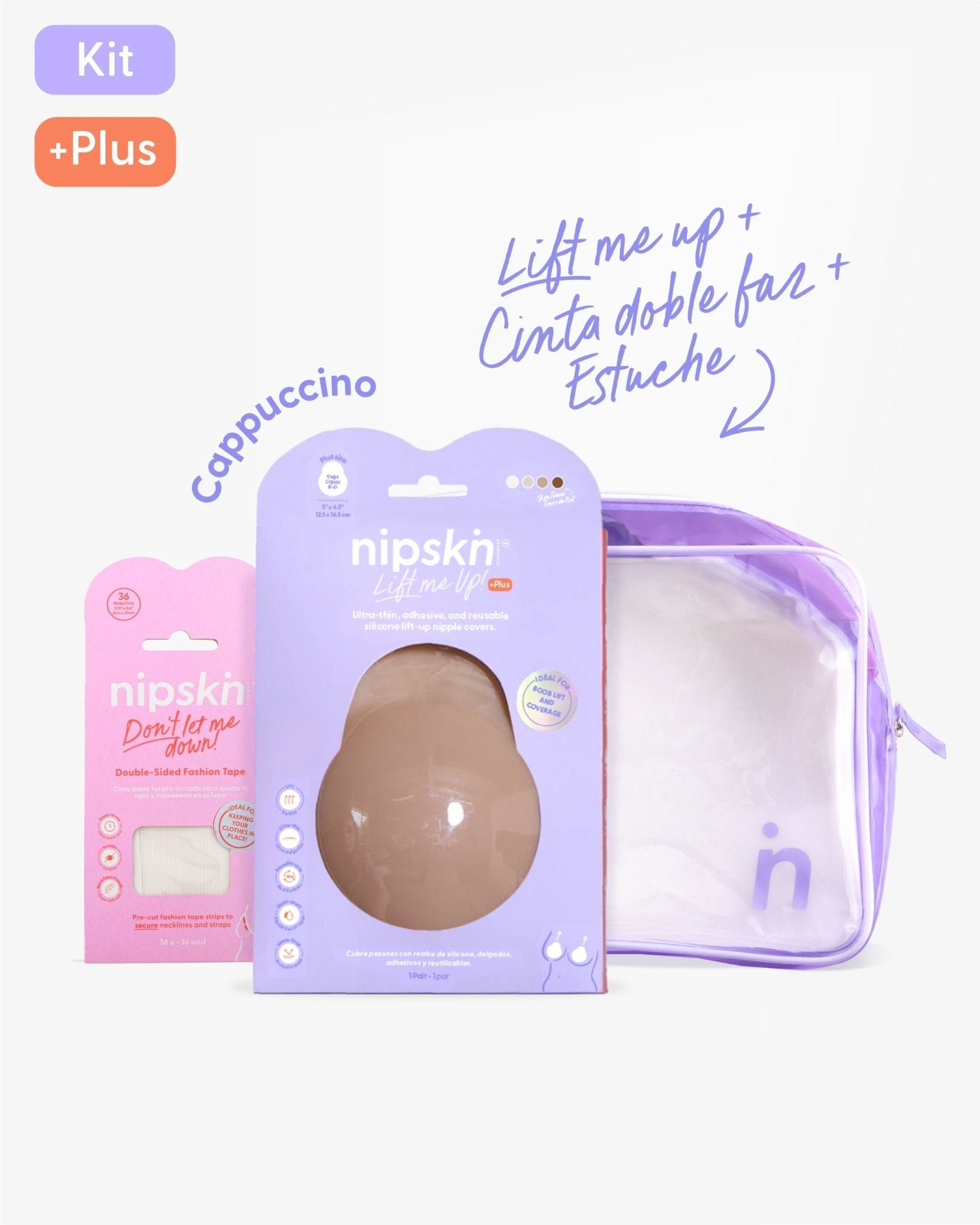 KIT Liftoff Essentials - Lift Me Up + Pouch + Fashion Tape - Nipskin CR