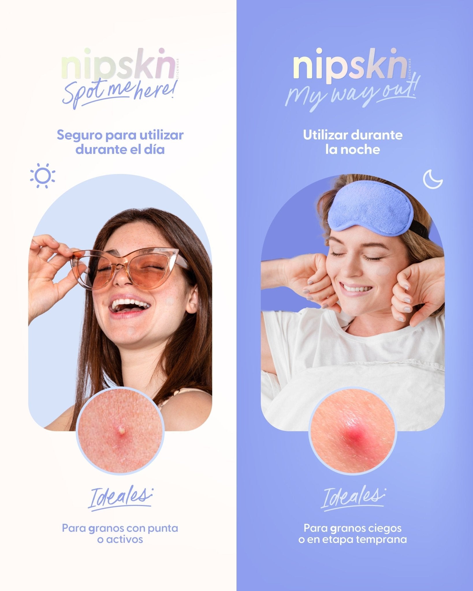 Parches Hidrocoloides Invisibles para Granitos - Spot Me Here - Nipskin CR